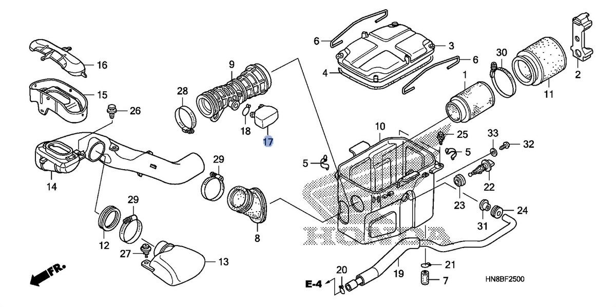 Honda OEM part 17264-HN8-000