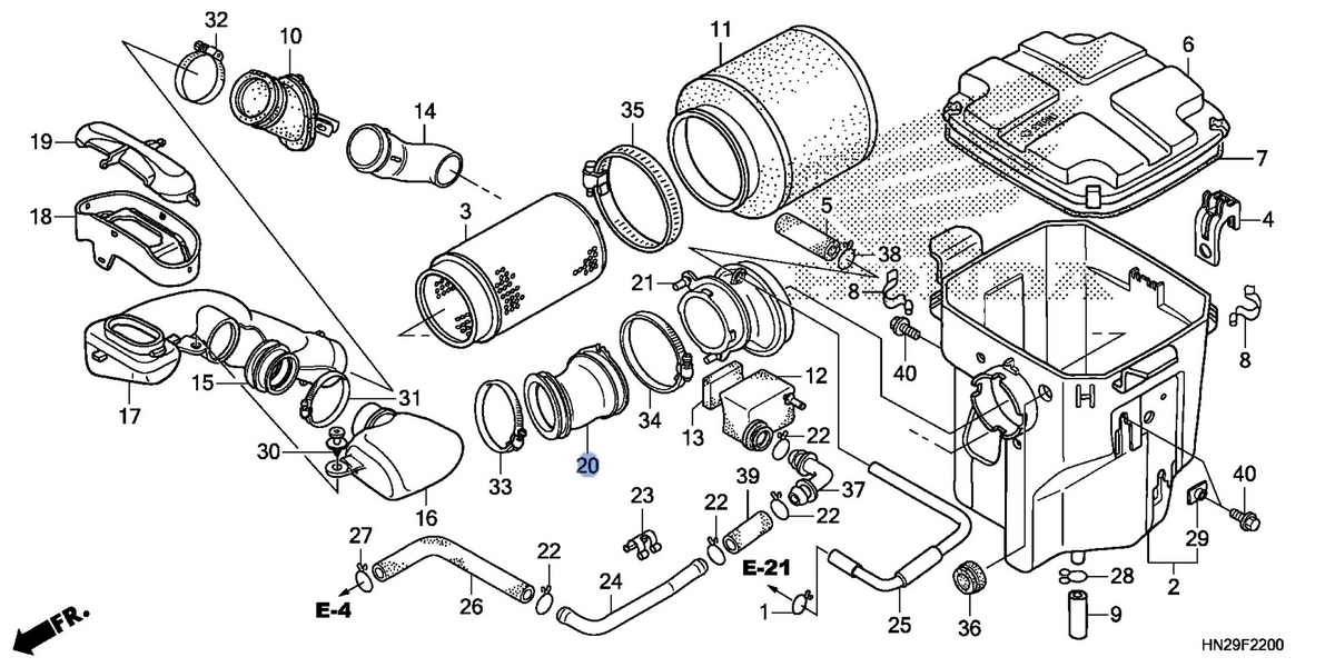 Honda OEM part 17265-HN2-000