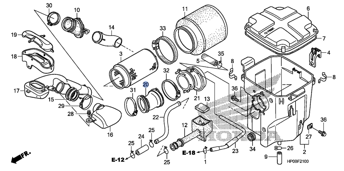 Honda OEM part 17265-HP0-A00