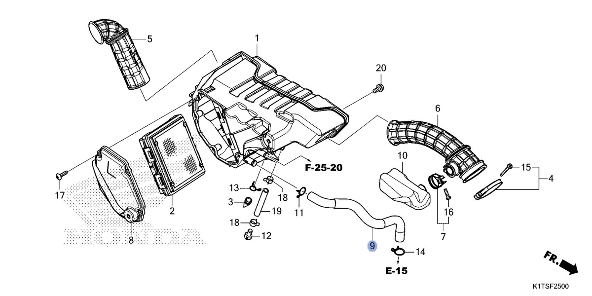 Honda OEM part 17265-K1T-E10