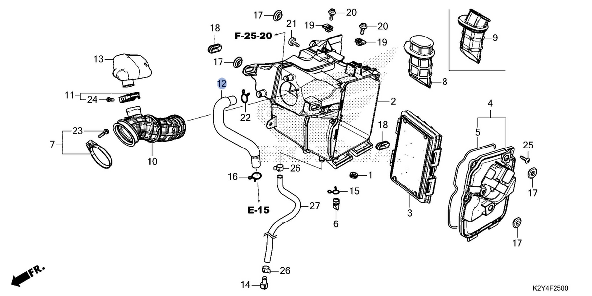 Honda OEM part 17265-K87-A00