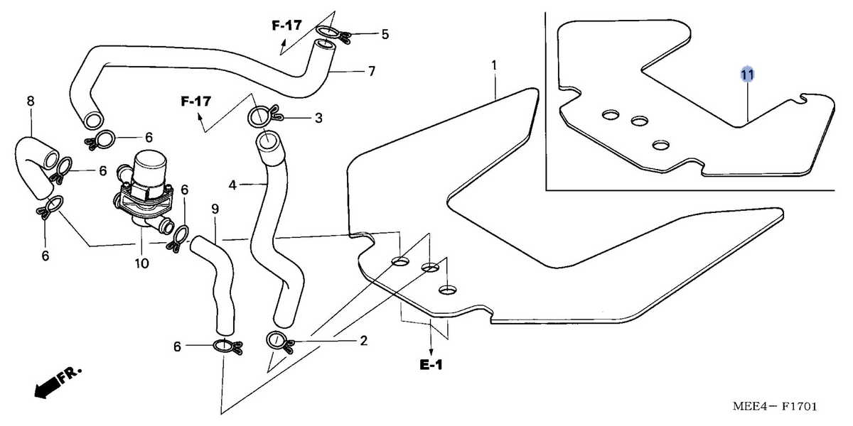 Honda OEM part 17265-MEE-A00