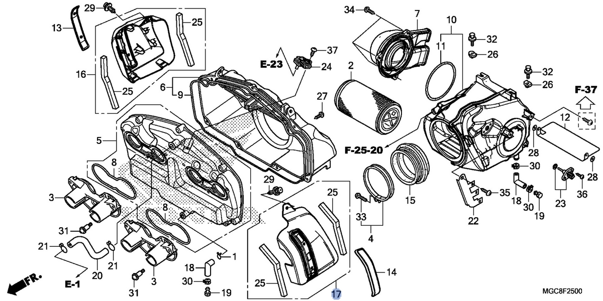Honda OEM part 17265-MGC-JB0