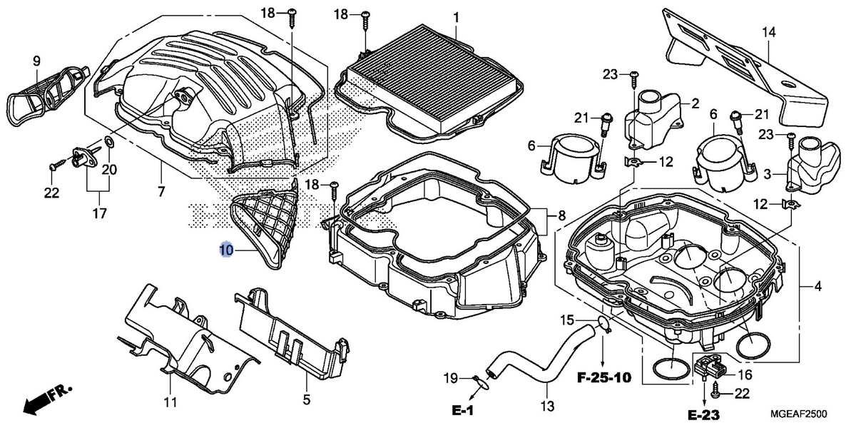 Honda OEM part 17265-MGE-000
