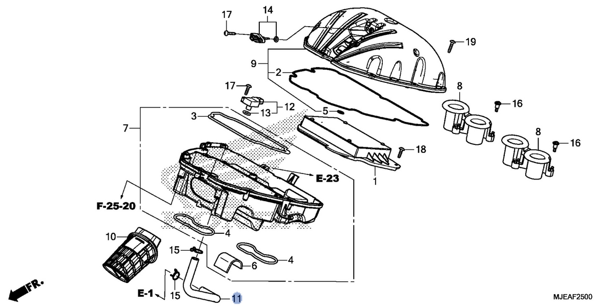 Honda OEM part 17265-MJE-D00