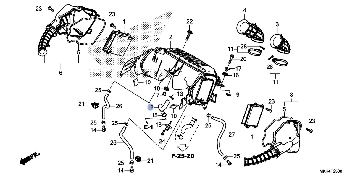 Honda OEM part 17265-MKK-D00