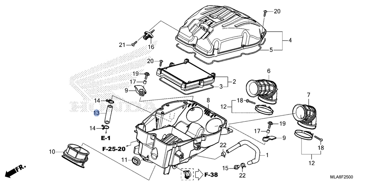 Honda OEM part 17265-MLA-A00