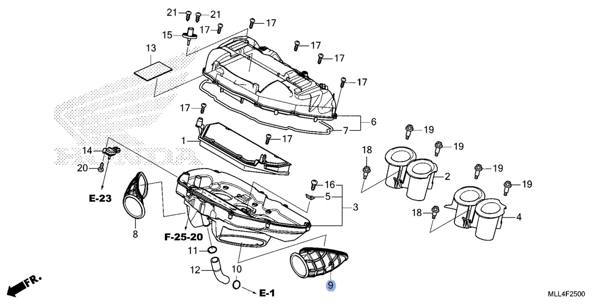 Honda OEM part 17265-MLL-D00