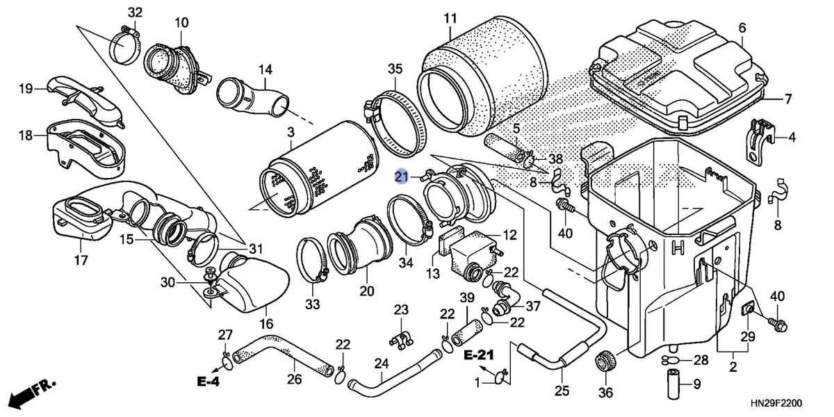 Honda OEM part 17266-HP0-A00