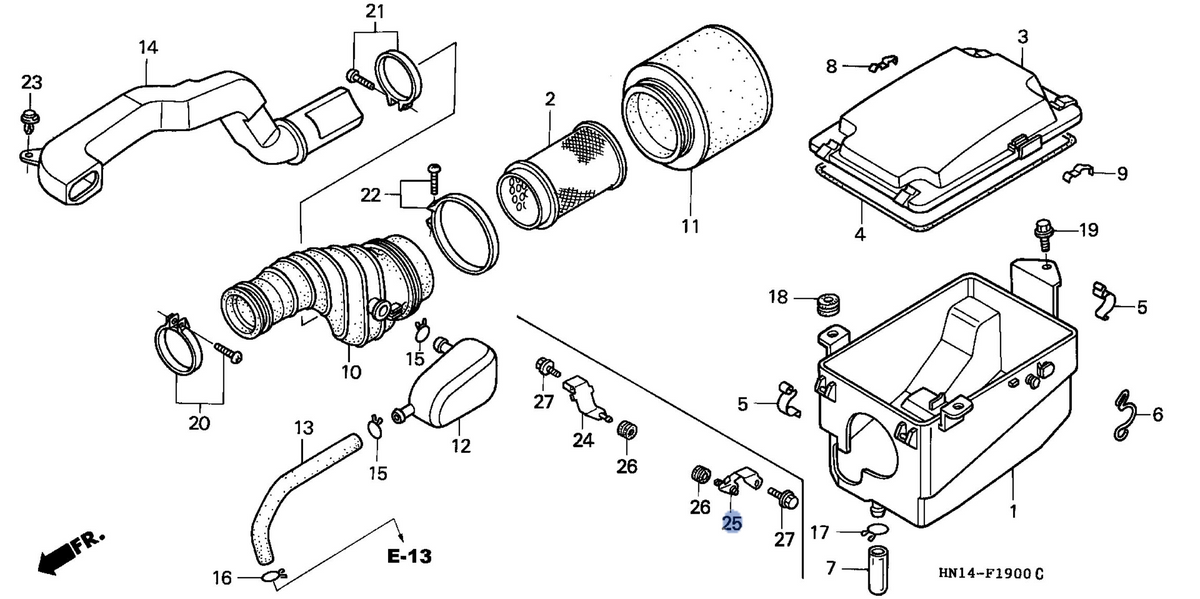 Honda OEM part 17270-HN1-000
