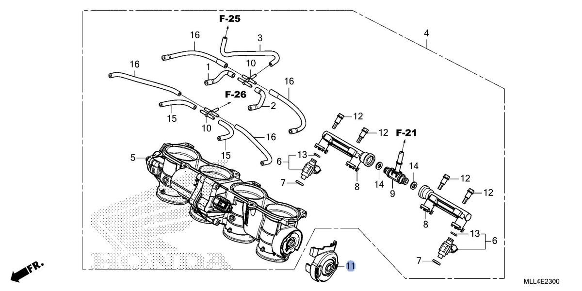 Honda OEM part 17270-MLL-D00