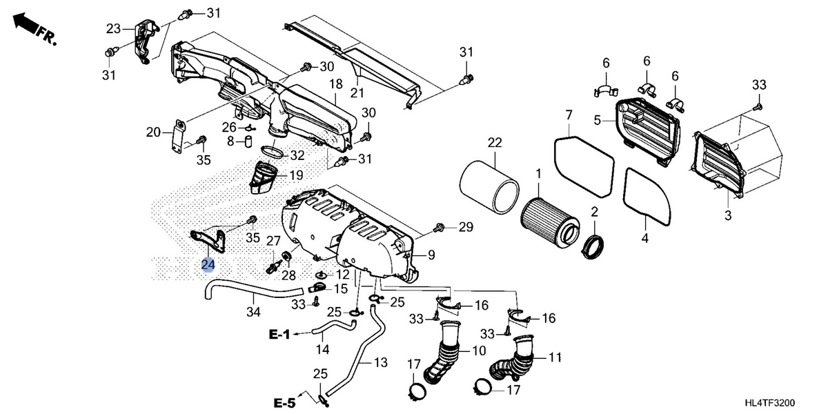 Honda OEM part 17271-HL4-B70
