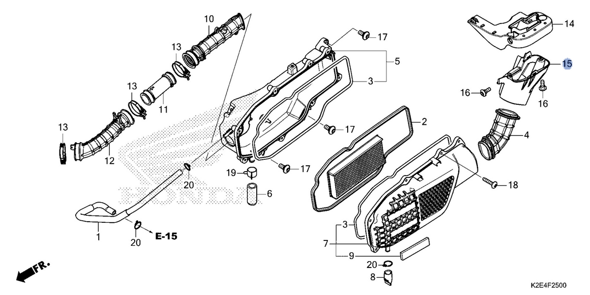 Honda OEM part 17295-K2E-T00ZA