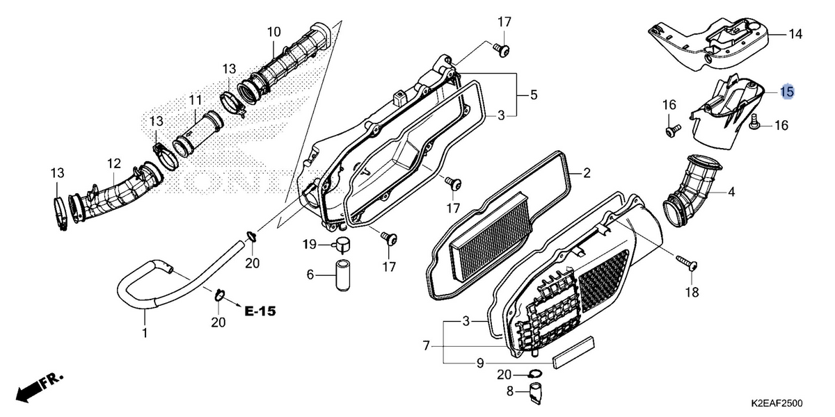 Honda OEM part 17295-K2E-T30