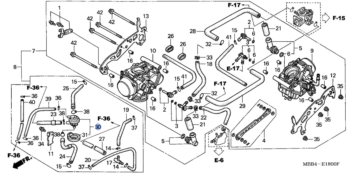 Honda OEM part 17300-MBB-681