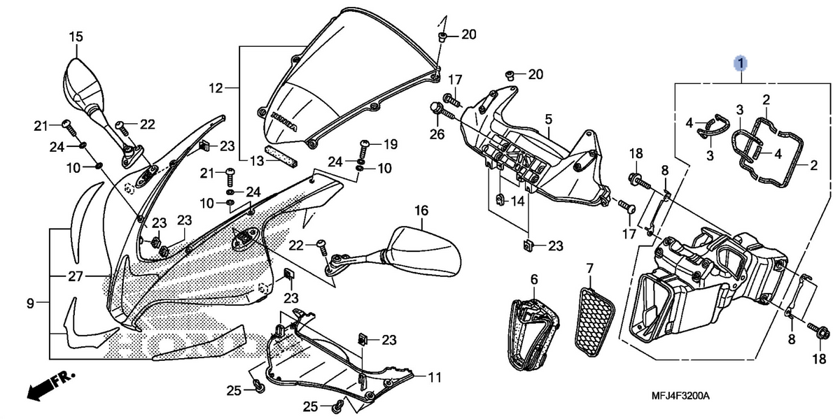 Honda OEM part 17300-MFJ-A00