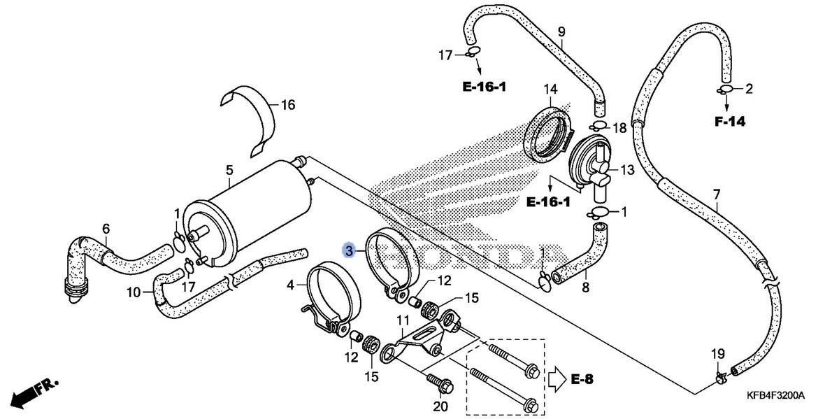 Honda OEM part 17304-KFB-930