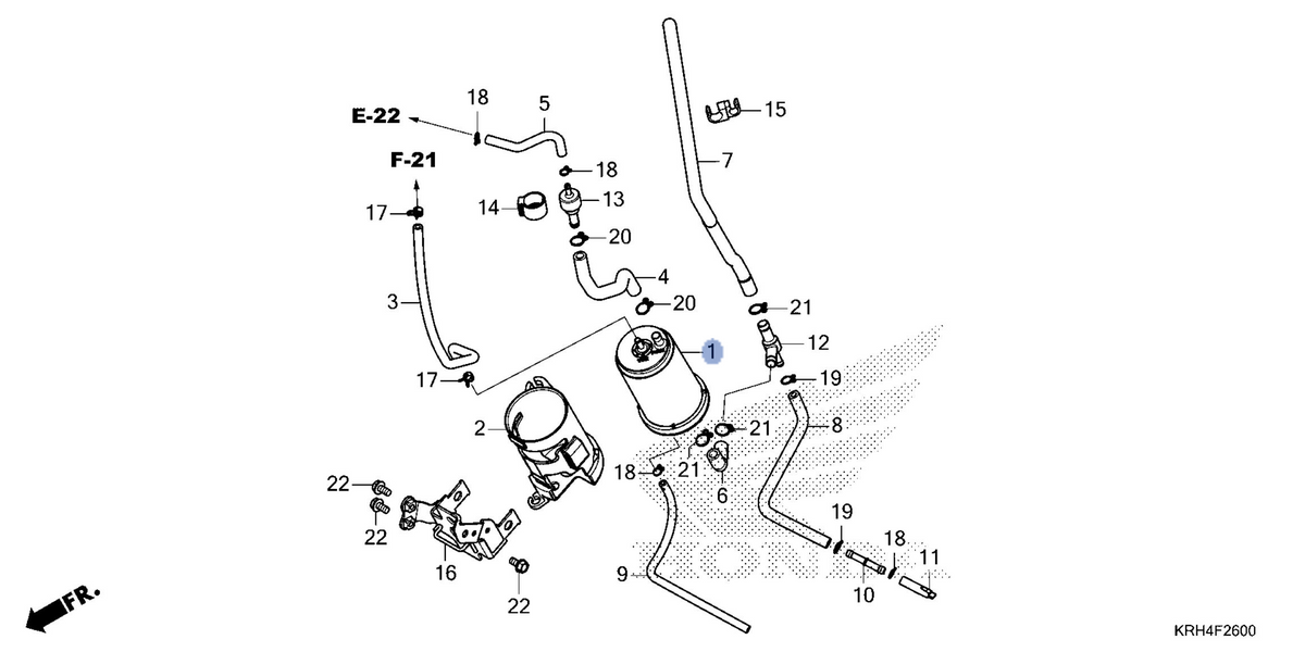 Honda OEM part 17310-KRH-J01