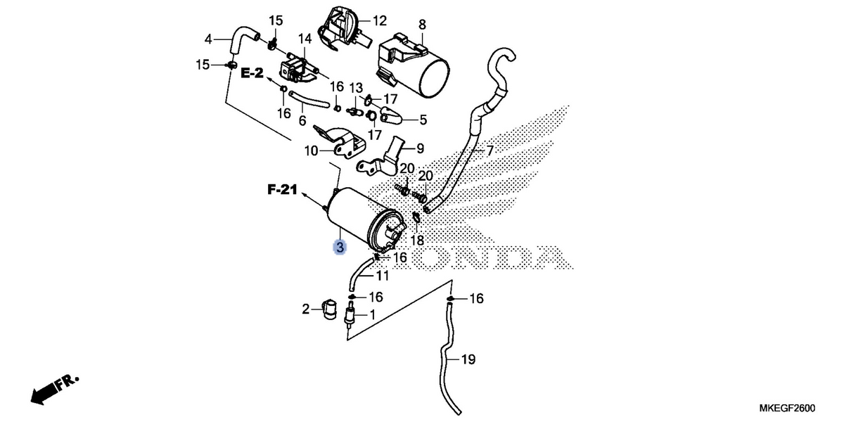 Honda OEM part 17310-MKE-A51