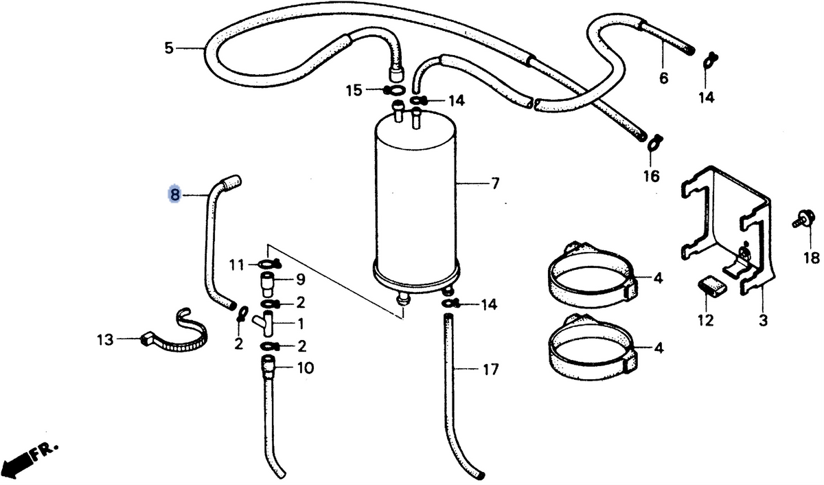 Honda OEM part 17311-GE1-670