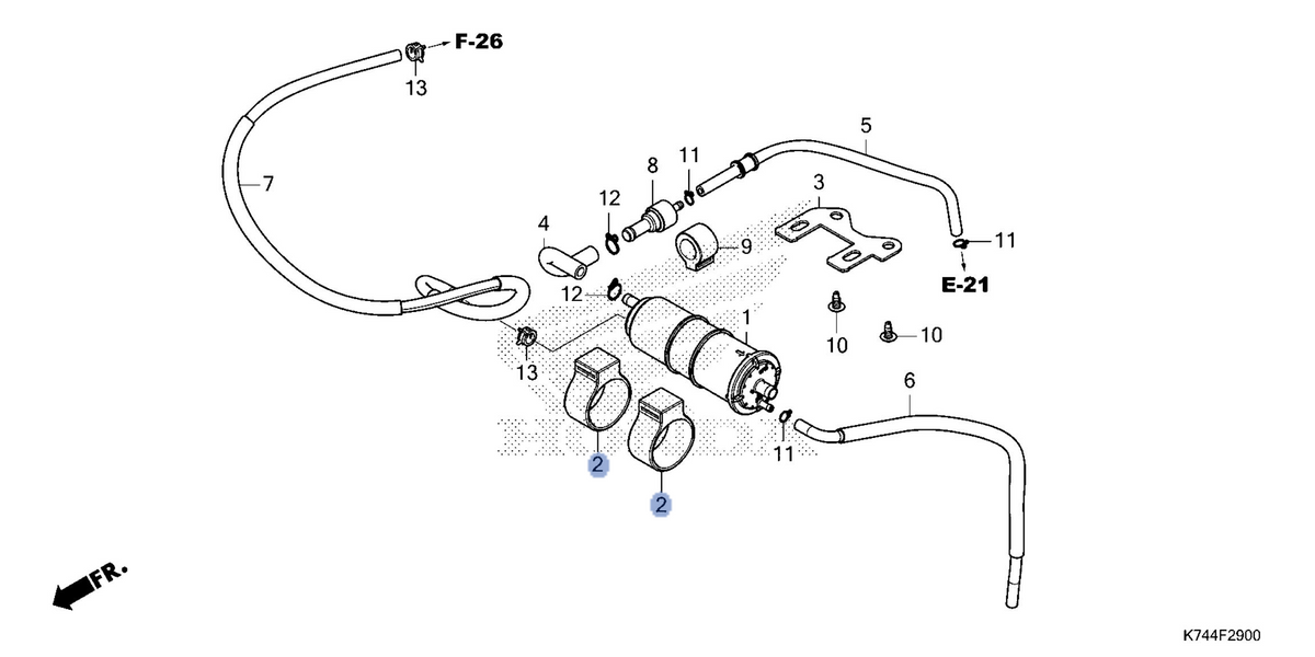 Honda OEM part 17311-GFM-K00
