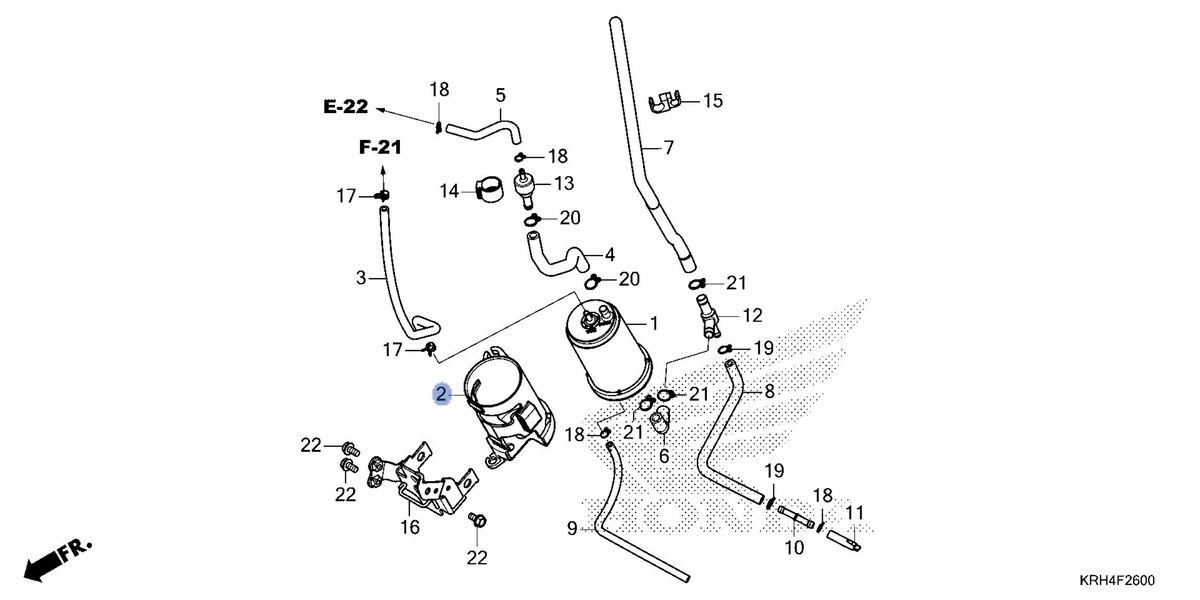 Honda OEM part 17311-KRH-J00