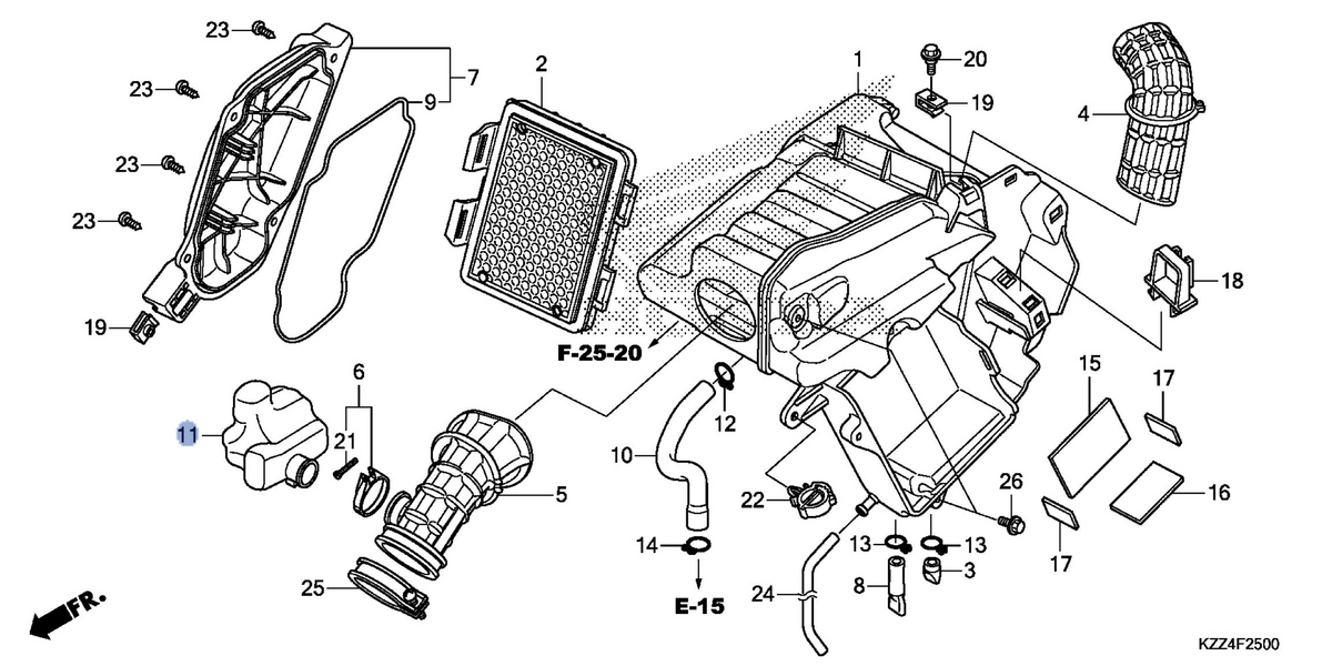 Honda OEM part 17311-KZZ-900