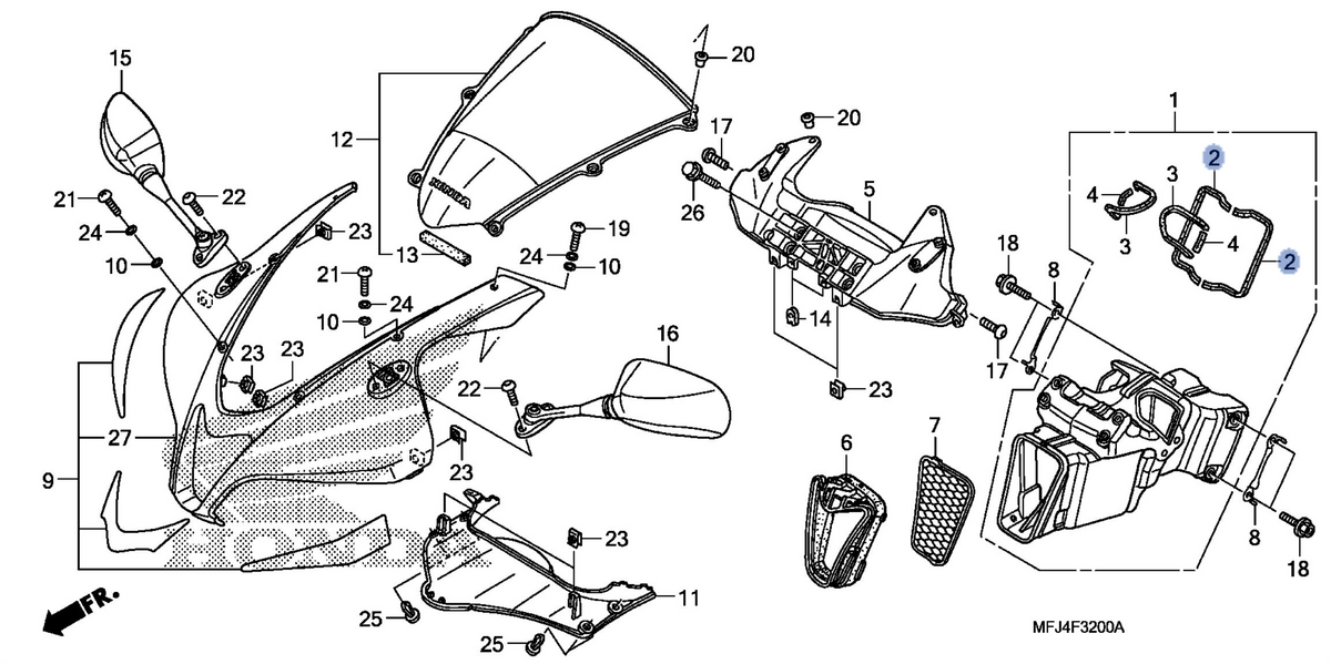 Honda OEM part 17311-MFJ-D00