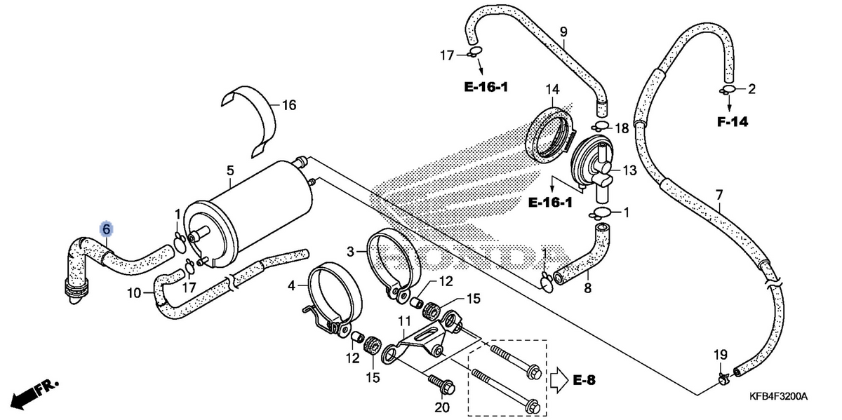 Honda OEM part 17312-KFB-930