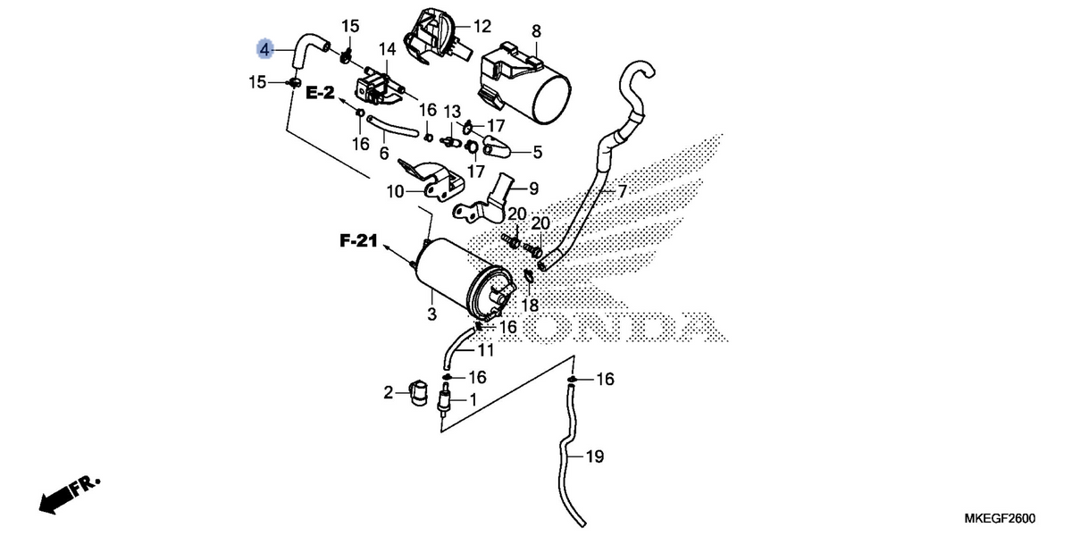 Honda OEM part 17312-MKE-A50