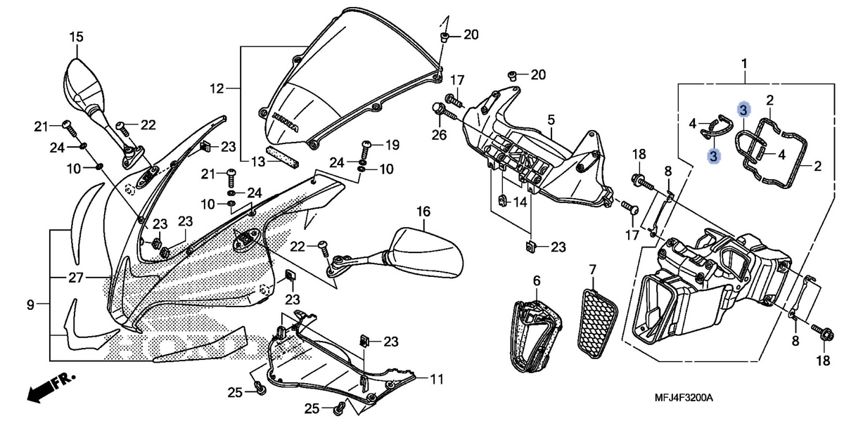 Honda OEM part 17313-MFJ-D00