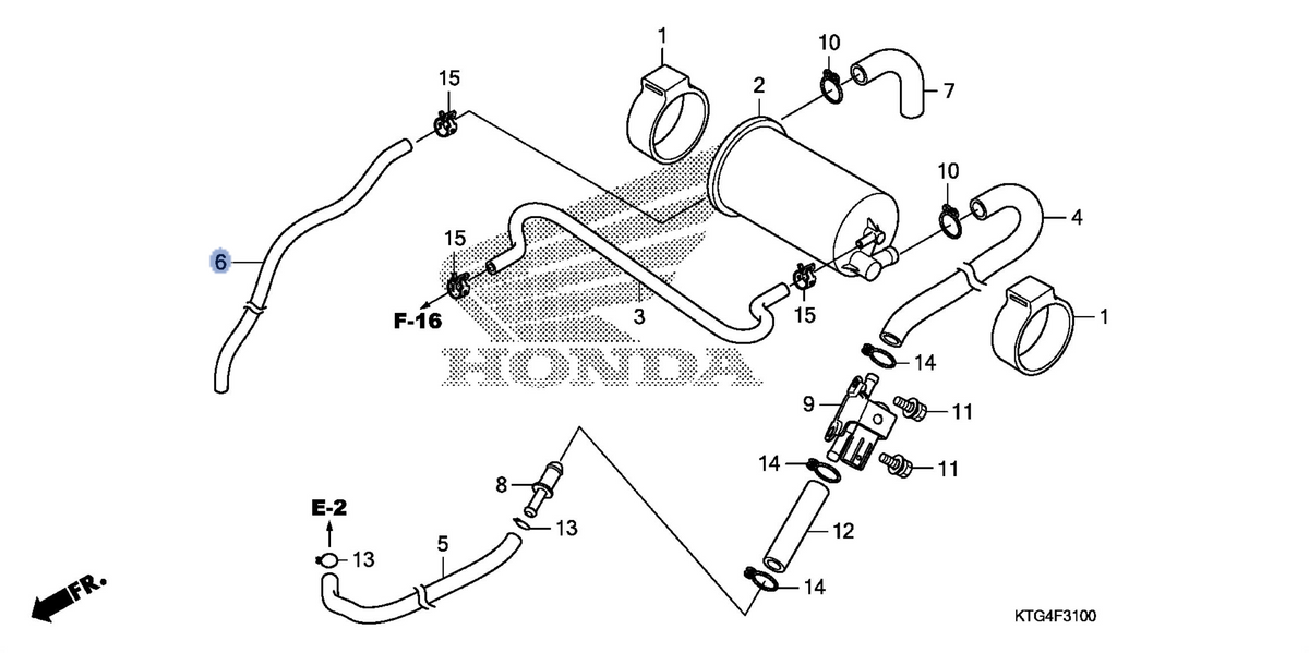 Honda OEM part 17314-KTG-A10