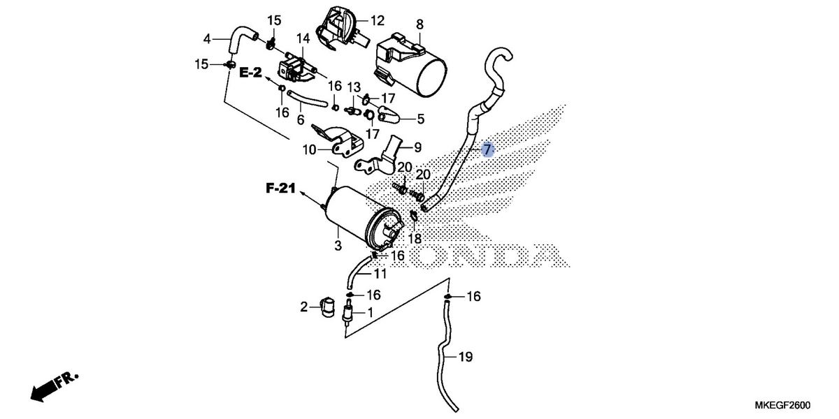 Honda OEM part 17315-MKE-A50