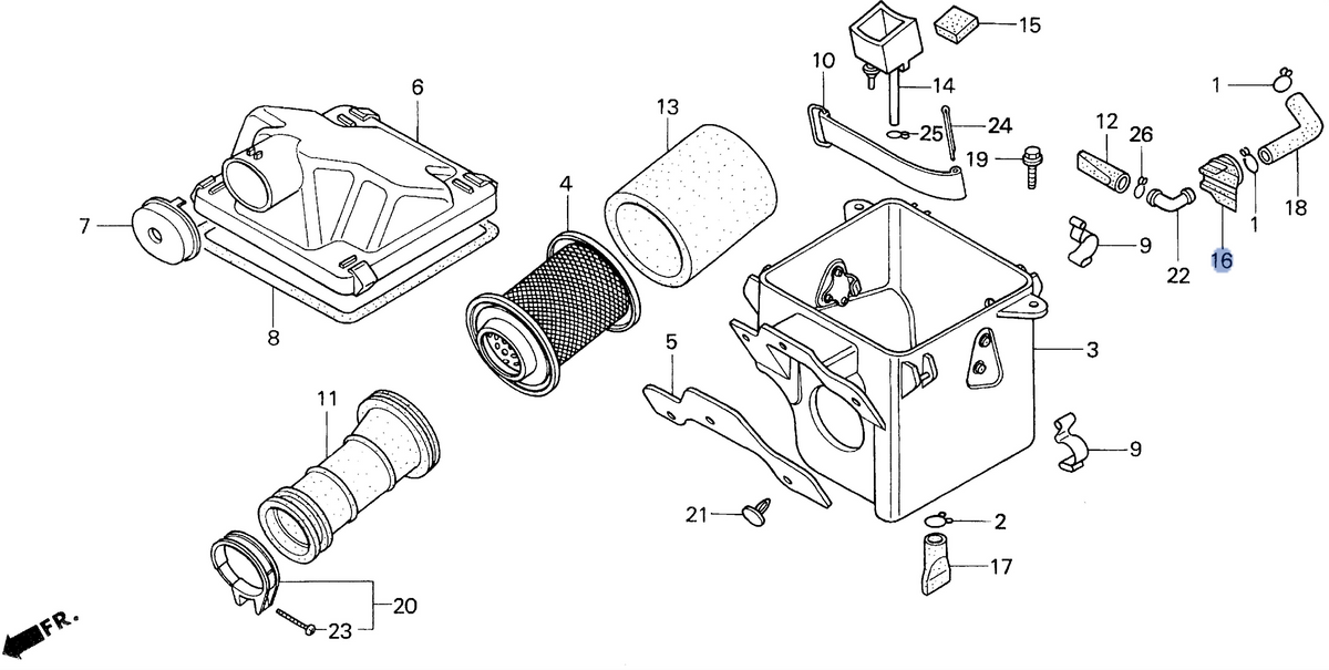 Honda OEM part 17316-HF7-A20