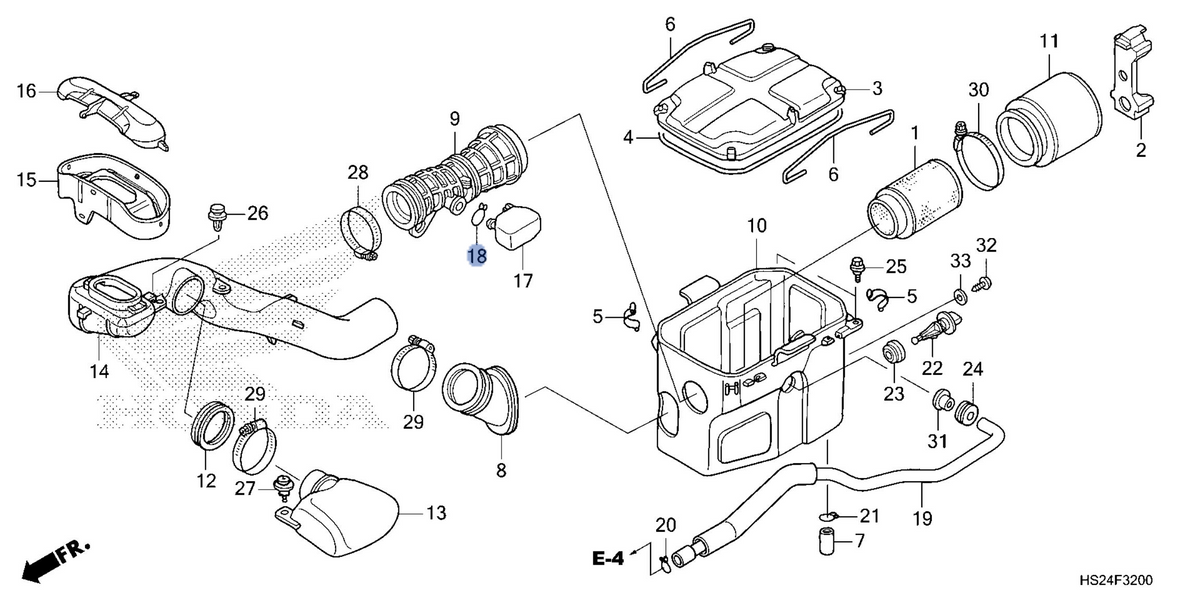 Honda OEM part 17316-K1T-H00
