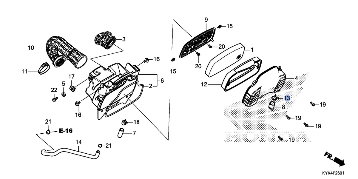Honda OEM part 17316-KRH-900
