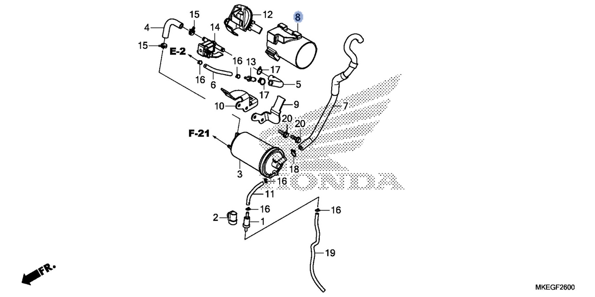 Honda OEM part 17316-MKE-A50