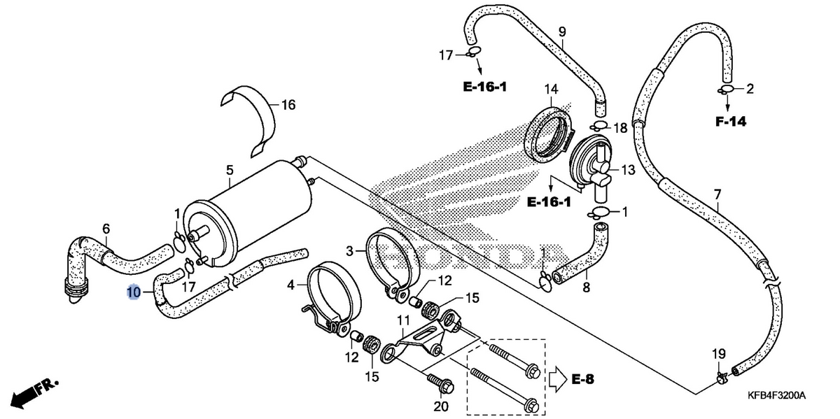 Honda OEM part 17317-KFB-930