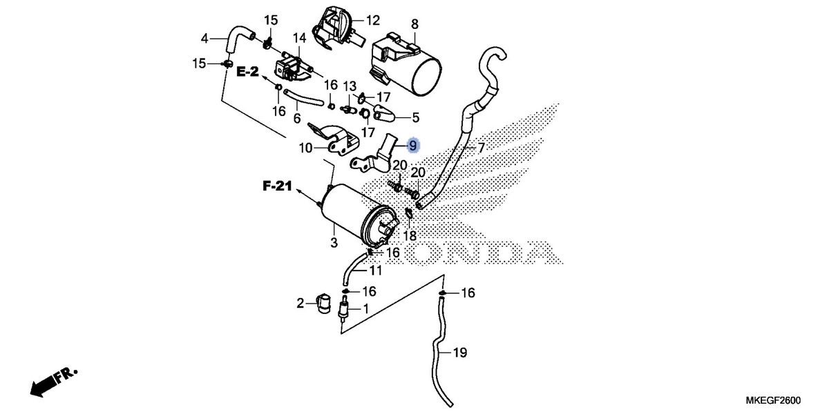 Honda OEM part 17317-MKE-A50