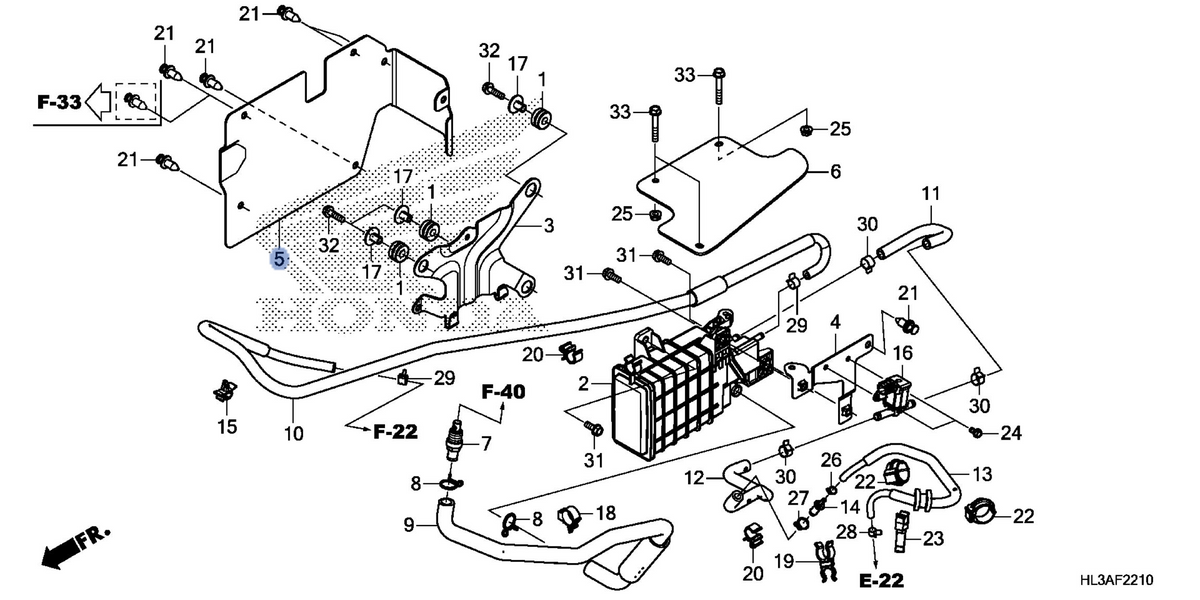 Honda OEM part 17318-HL3-G00