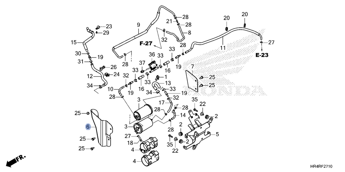 Honda OEM part 17318-HR6-B00
