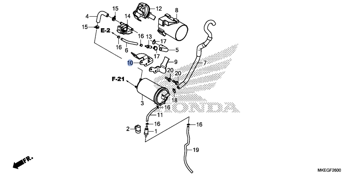 Honda OEM part 17318-MKE-A50
