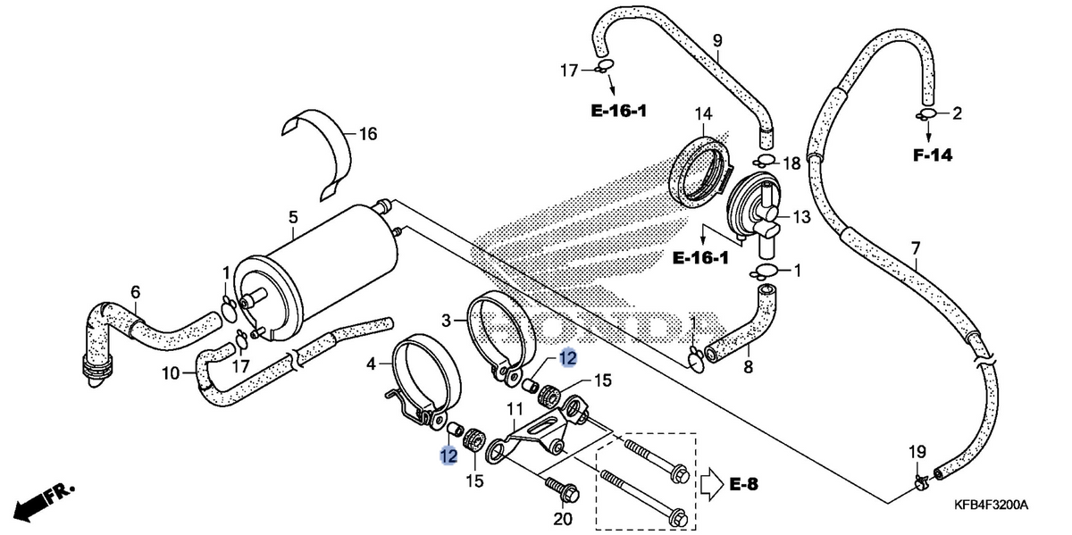 Honda OEM part 17321-KFB-930