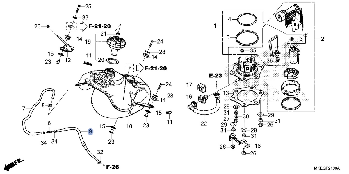 Honda OEM part 17324-MKE-A50