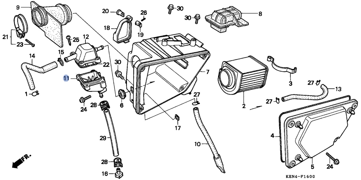 Honda OEM part 17361-KR3-770