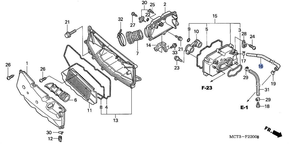 Honda OEM part 17361-MCT-000