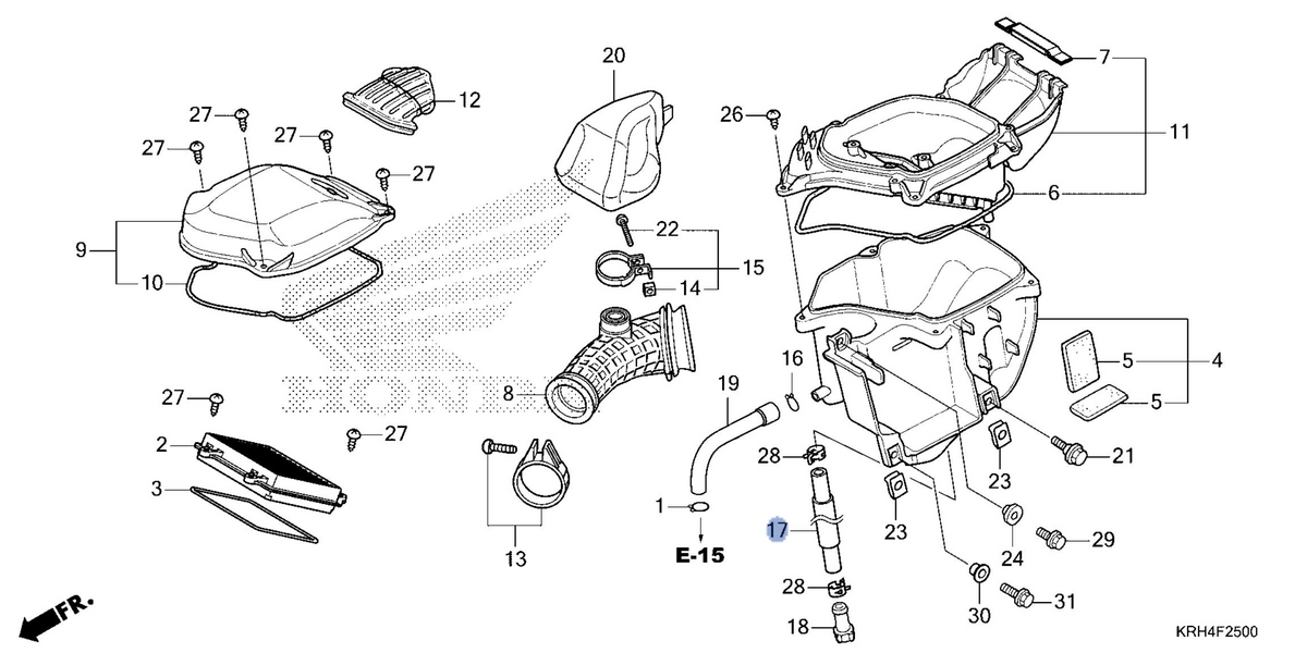 Honda OEM part 17363-KRH-650