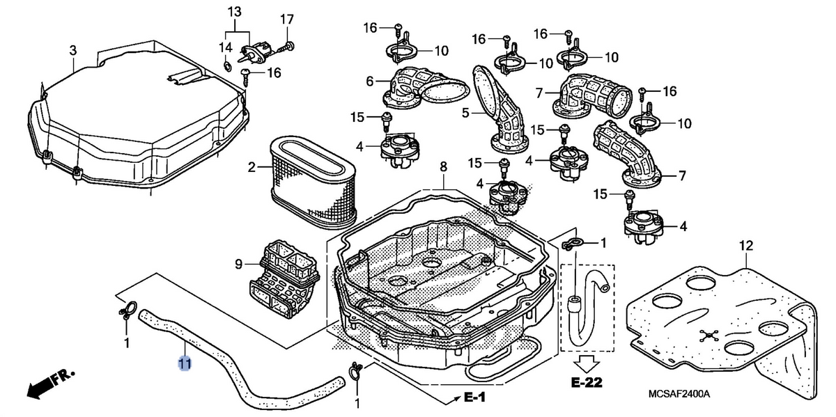 Honda OEM part 17365-MCS-G00