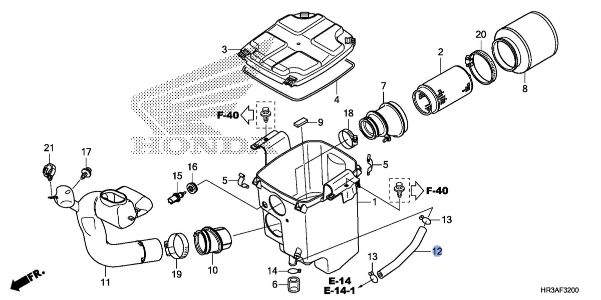 Honda OEM part 17366-HR3-A20