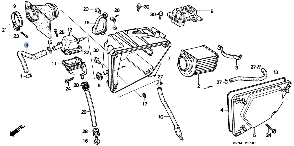 Honda OEM part 17368-KR3-670
